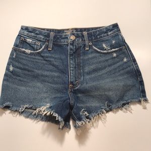 Abercrombie & Fitch Annie High Rise Denim Shorts Cutoffs Size 26 (2)